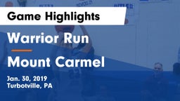 Warrior Run  vs Mount Carmel Game Highlights - Jan. 30, 2019