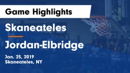 Skaneateles  vs Jordan-Elbridge  Game Highlights - Jan. 25, 2019