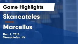 Skaneateles  vs Marcellus  Game Highlights - Dec. 7, 2018