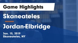 Skaneateles  vs Jordan-Elbridge  Game Highlights - Jan. 15, 2019