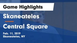 Skaneateles  vs Central Square  Game Highlights - Feb. 11, 2019