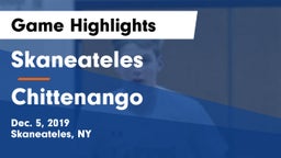 Skaneateles  vs Chittenango  Game Highlights - Dec. 5, 2019