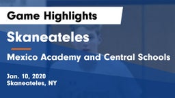 Skaneateles  vs Mexico Academy and Central Schools Game Highlights - Jan. 10, 2020