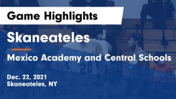 Skaneateles  vs Mexico Academy and Central Schools Game Highlights - Dec. 22, 2021