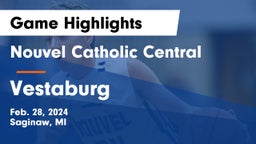 Nouvel Catholic Central  vs Vestaburg  Game Highlights - Feb. 28, 2024
