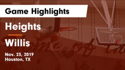 Heights  vs Willis  Game Highlights - Nov. 23, 2019