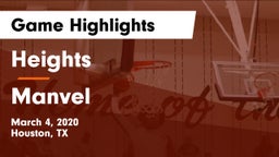Heights  vs Manvel  Game Highlights - March 4, 2020