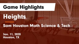 Heights  vs Sam Houston Math Science & Tech  Game Highlights - Jan. 11, 2020