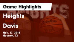 Heights  vs Davis  Game Highlights - Nov. 17, 2018