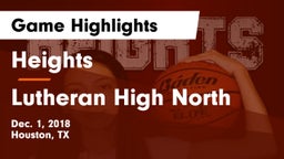 Heights  vs Lutheran High North  Game Highlights - Dec. 1, 2018