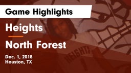 Heights  vs North Forest  Game Highlights - Dec. 1, 2018