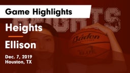Heights  vs Ellison  Game Highlights - Dec. 7, 2019