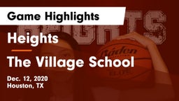 Heights  vs The Village School Game Highlights - Dec. 12, 2020