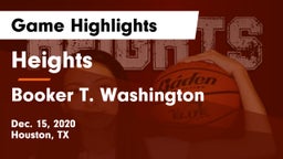 Heights  vs Booker T. Washington  Game Highlights - Dec. 15, 2020