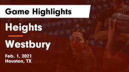 Heights  vs Westbury  Game Highlights - Feb. 1, 2021
