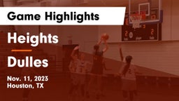 Heights  vs Dulles  Game Highlights - Nov. 11, 2023