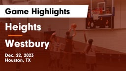 Heights  vs Westbury  Game Highlights - Dec. 22, 2023