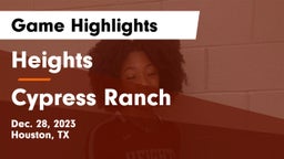 Heights  vs Cypress Ranch  Game Highlights - Dec. 28, 2023