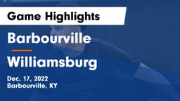 Barbourville  vs Williamsburg   Game Highlights - Dec. 17, 2022