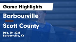 Barbourville  vs Scott County  Game Highlights - Dec. 20, 2023