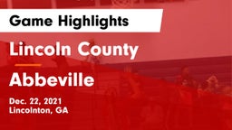 Lincoln County  vs Abbeville  Game Highlights - Dec. 22, 2021