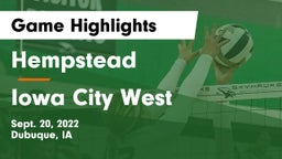 Hempstead  vs Iowa City West Game Highlights - Sept. 20, 2022