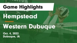 Hempstead  vs Western Dubuque  Game Highlights - Oct. 4, 2022