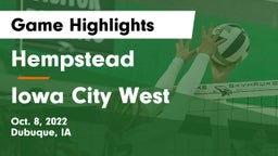 Hempstead  vs Iowa City West Game Highlights - Oct. 8, 2022