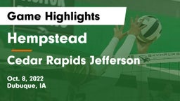 Hempstead  vs Cedar Rapids Jefferson Game Highlights - Oct. 8, 2022