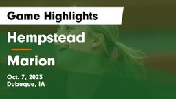 Hempstead  vs Marion Game Highlights - Oct. 7, 2023