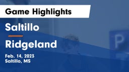 Saltillo  vs Ridgeland  Game Highlights - Feb. 14, 2023