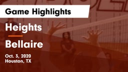 Heights  vs Bellaire  Game Highlights - Oct. 3, 2020