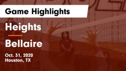 Heights  vs Bellaire  Game Highlights - Oct. 31, 2020