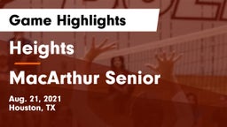 Heights  vs MacArthur Senior  Game Highlights - Aug. 21, 2021