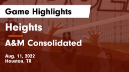 Heights  vs A&M Consolidated  Game Highlights - Aug. 11, 2022