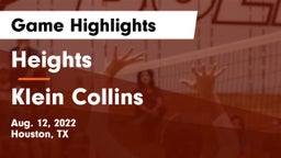 Heights  vs Klein Collins  Game Highlights - Aug. 12, 2022