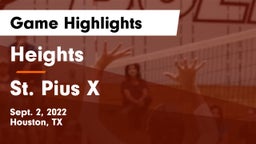 Heights  vs St. Pius X  Game Highlights - Sept. 2, 2022