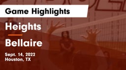 Heights  vs Bellaire  Game Highlights - Sept. 14, 2022