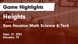 Heights  vs Sam Houston Math Science & Tech  Game Highlights - Sept. 27, 2022