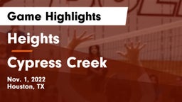 Heights  vs Cypress Creek  Game Highlights - Nov. 1, 2022