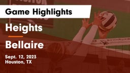Heights  vs Bellaire  Game Highlights - Sept. 12, 2023