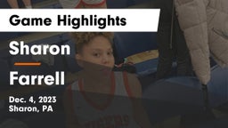 Sharon  vs Farrell  Game Highlights - Dec. 4, 2023