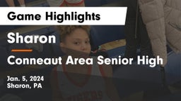 Sharon  vs Conneaut Area Senior High Game Highlights - Jan. 5, 2024