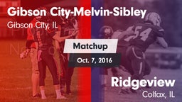 Matchup: Gibson vs. Ridgeview  2016