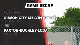 Recap: Gibson City-Melvin-Sibley  vs. Paxton-Buckley-Loda  2016