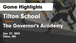 Tilton School vs The Governor's Academy Game Highlights - Jan. 27, 2024