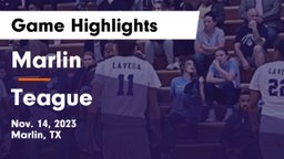 Marlin  vs Teague  Game Highlights - Nov. 14, 2023