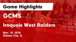 GCMS  vs Iroquois West Raiders Game Highlights - Nov. 19, 2018