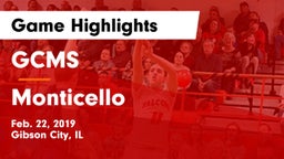 GCMS  vs Monticello Game Highlights - Feb. 22, 2019