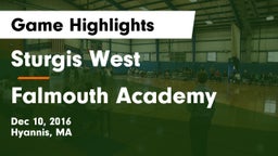 Sturgis West  vs Falmouth Academy Game Highlights - Dec 10, 2016